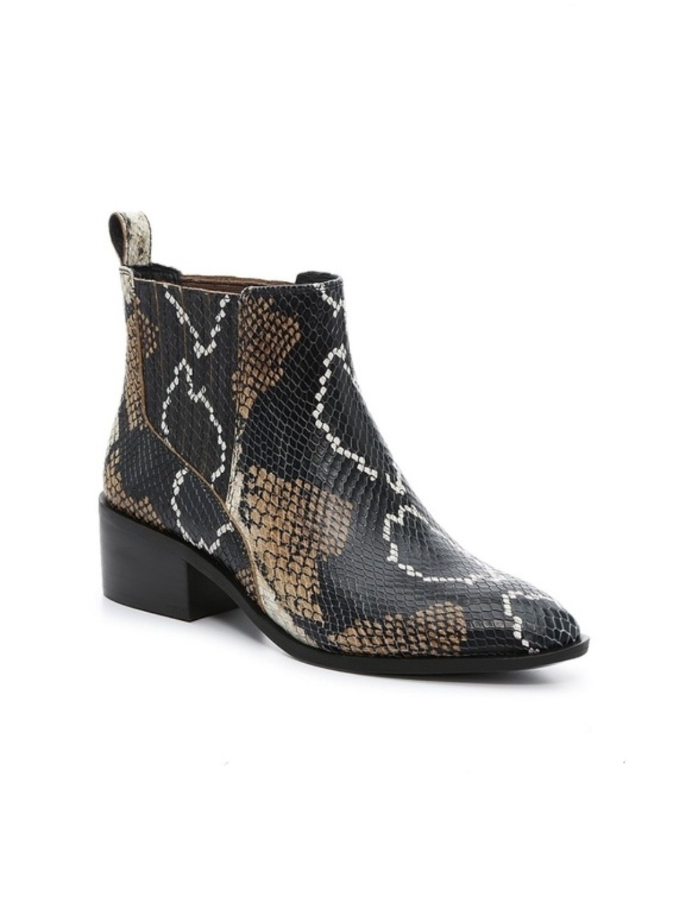 Crown Vintage Tolana Snake-Print Ankle Boot